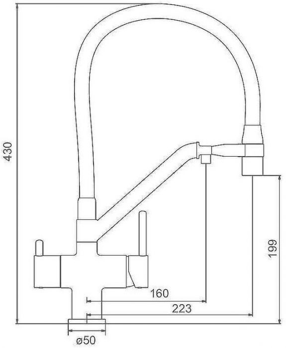 Смеситель для кухни Gappo G4398-86 Черный матовый