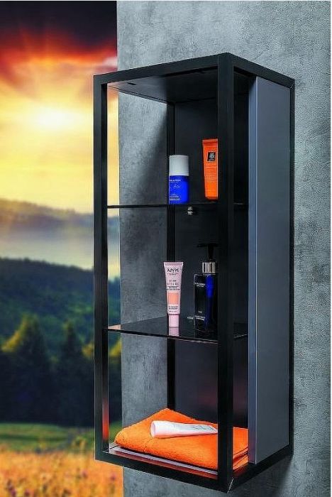 Шкаф пенал Boheme Armadi Art Loft 30 895-A подвесной Антрацит Черный
