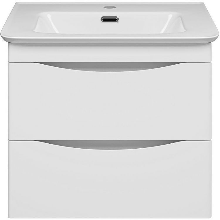 Тумба с раковиной Misty Мираж 60 УТ000025392 подвесная Белая