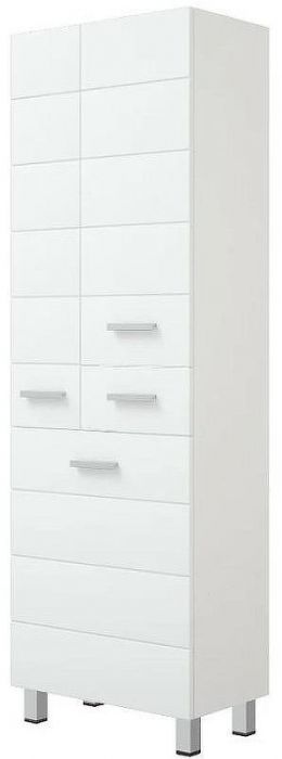 Шкаф пенал Corozo Денвер 60 Z1 SP-00000535 с бельевой корзиной Белый