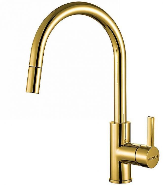 Смеситель для кухни Alveus Tesla-P Monarch Gold 1129050 Золото Смеситель для кухни Alveus Tesla-P Monarch Gold 1129050 Золото