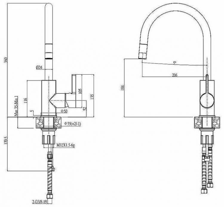 Смеситель для кухни Alveus Tesla-P Monarch Gold 1129050 Золото Смеситель для кухни Alveus Tesla-P Monarch Gold 1129050 Золото
