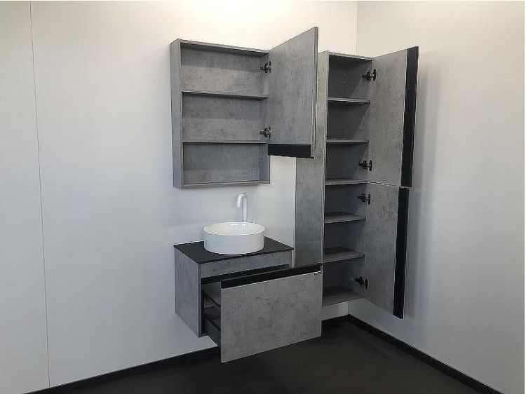 Шкаф пенал Comforty Эдинбург 40 00004147998 подвесной Бетон светлый Шкаф пенал Comforty Эдинбург 40 00004147998 подвесной Бетон светлый