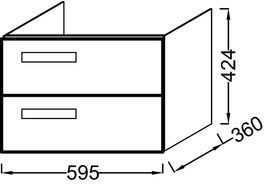 Тумба под раковину 60 см Jacob Delafon Rythmik EB1300-G1C белый блестящий лак
