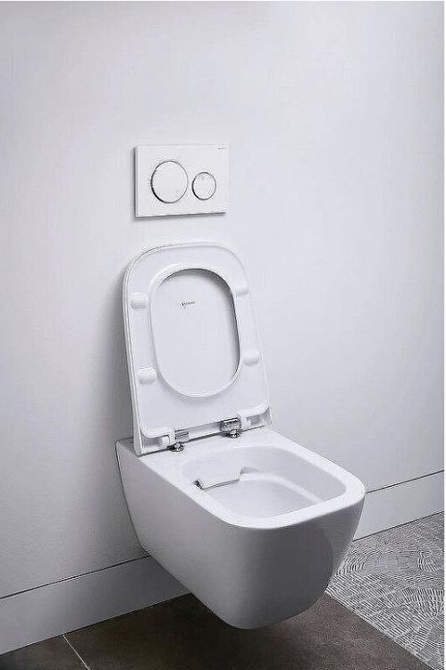 Унитаз Geberit Smyle Square 500.683.01.2 подвесной с сиденьем Микролифт