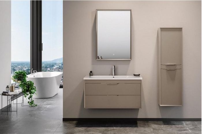 Тумба с раковиной Orka Clay 100 5004387 подвесная цвет Sahra