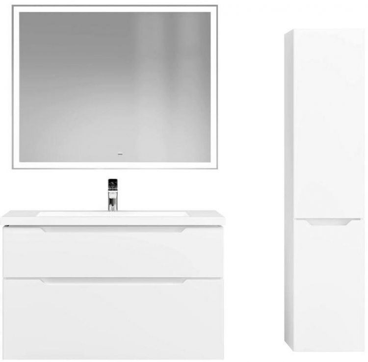 Шкаф пенал Jorno Statik 33 Sta.04.150/P/W подвесной Белый