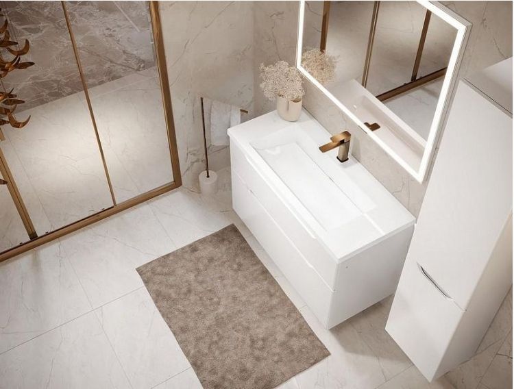 Шкаф пенал Jorno Statik 33 Sta.04.150/P/W подвесной Белый