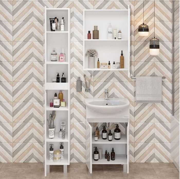 Шкаф пенал Onika Милтон 30 403077 цвет Белый