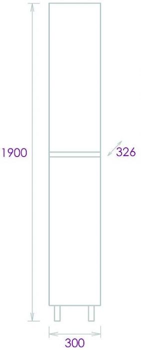 Шкаф пенал Onika Милтон 30 403077 цвет Белый