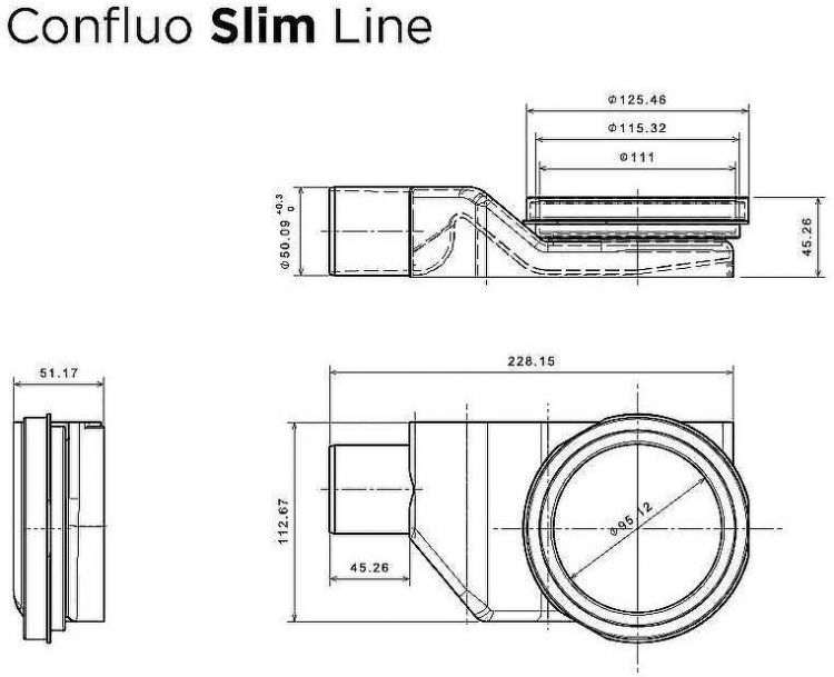Душевой лоток Pestan Confluo Slim Line 650+ 13100027 с решеткой Хром матовый