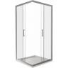 Душевой уголок Good Door Latte CR-100-C-WE 100x100 профиль Белый стекло прозрачное