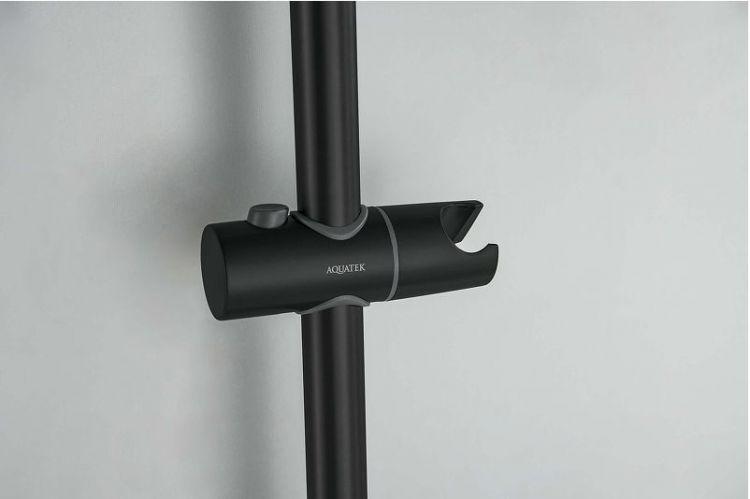 Душевой гарнитур Aquatek Лугано AQ2022MB цвет Черный матовый