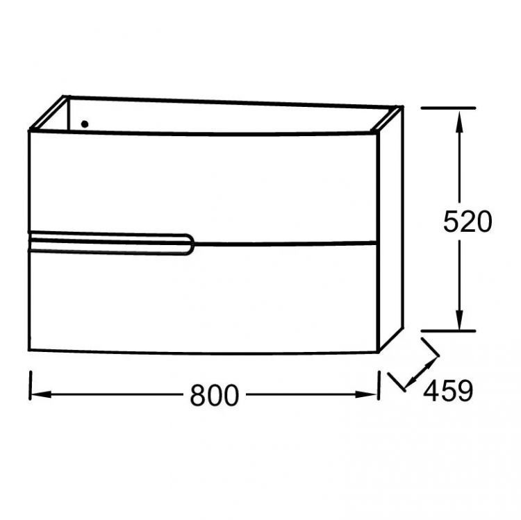 Тумба под раковину Jacob Delafon Nona 80 см EB1888RU-N21, глянцевый серый титан