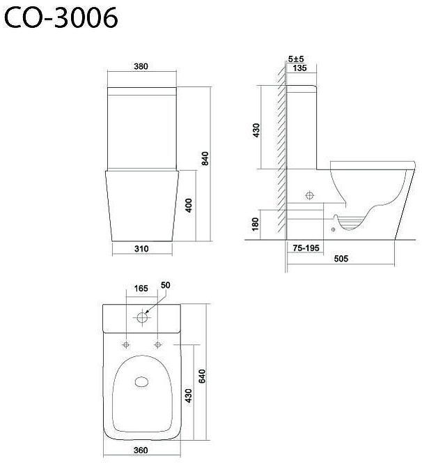 Унитаз компакт Triton Tornado Corso TR-CO-3006 Щ0000060856 цвет Белый с бачком и сиденьем Микролифт
