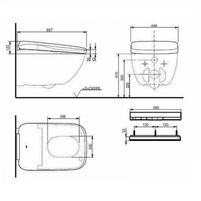Унитаз Toto Neorest WX2 Washlet CW928PZY подвесной цвет Белый без сиденья