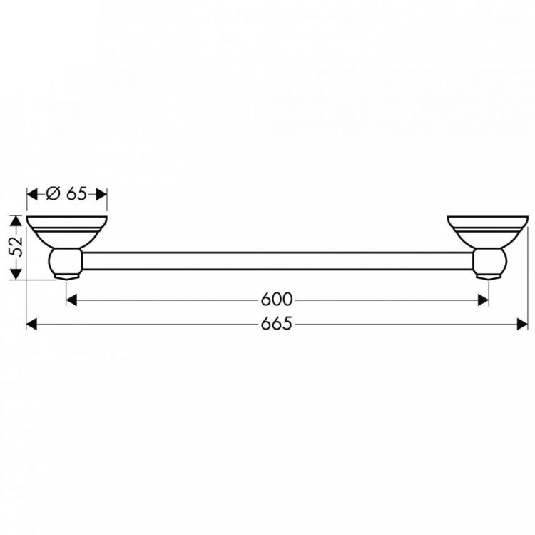 Полотенцедержатель AXOR Carlton 600 мм хром 41406000