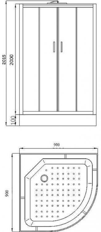 Душевая кабина Parly Bianco Эконом 90x90 EB931 без гидромассажа