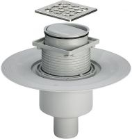 Душевой трап Viega Trap 4936.3 583224 с решеткой Нержавеющая сталь