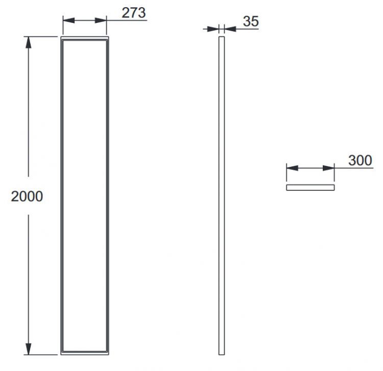 Душевая стенка Jacob Delafon Nouvelle Vague 30x200, E94WI30-B1 прозрачное стекло Душевая стенка Jacob Delafon Nouvelle Vague 30x200, E94WI30-B1 прозрачное стекло