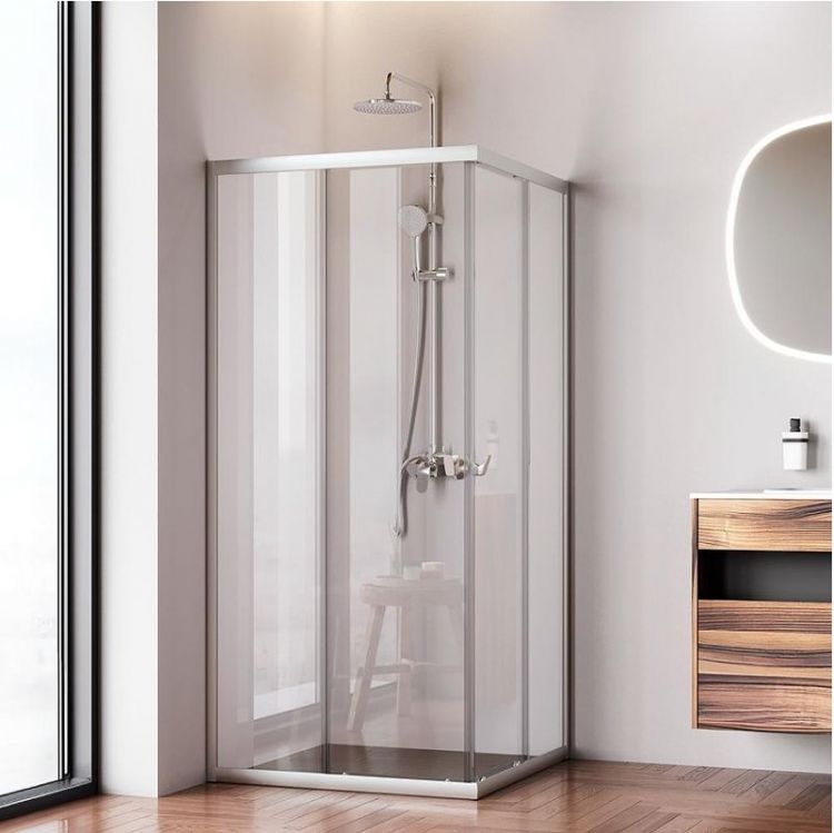 Душевой уголок AM.PM Sunny 90х90 W87G-403-9090-MT профиль Хром матовый стекло прозрачное Душевой уголок AM.PM Sunny 90х90 W87G-403-9090-MT профиль Хром матовый стекло прозрачное