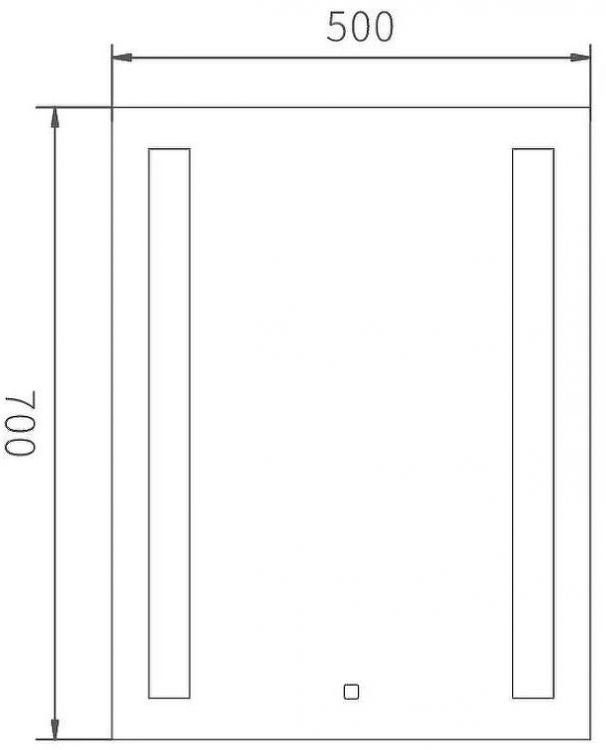 Зеркало Haiba 50 HB663 с подсветкой с сенсорным выключателем Зеркало Haiba 50 HB663 с подсветкой с сенсорным выключателем