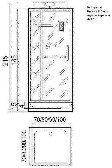 Душевая кабина River Tana 70x70 Б/К 10000003645 с поддоном