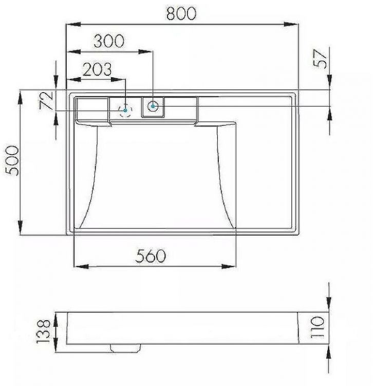 Раковина Aquaton Рейн 80 1A72113KRW010 на стиральную машину Белая