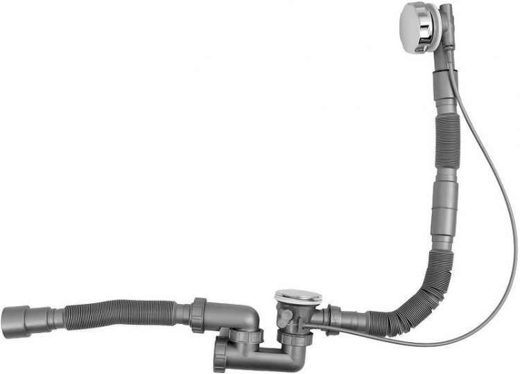 Слив-перелив Aquanet 339430 полуавтомат цвет Хром