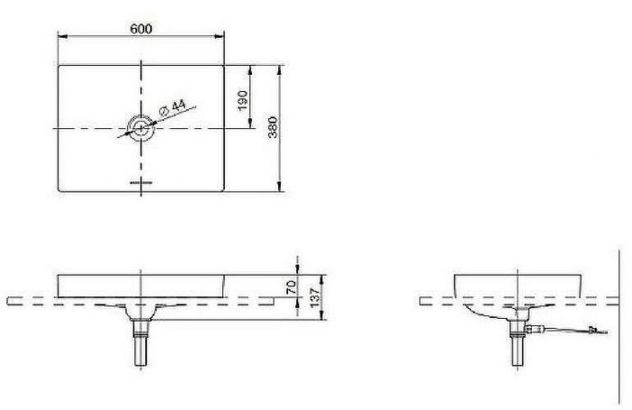 Раковина Toto TR 60 L4716RE#XW Белая