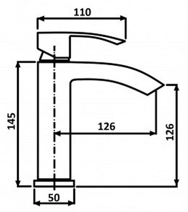Смеситель для раковины ALMAes Luara TVZ-0902 Черный матовый