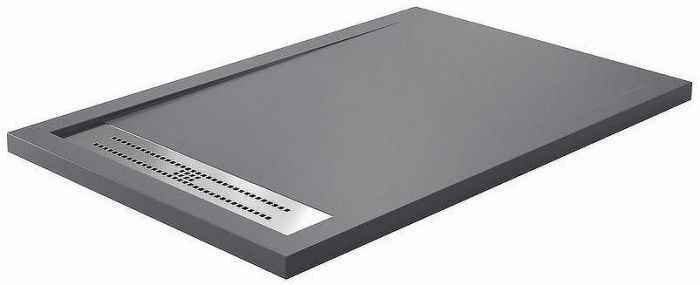 Душевой поддон из искусственного камня WasserKRAFT Wiese 140x80 84T35 Серый матовый