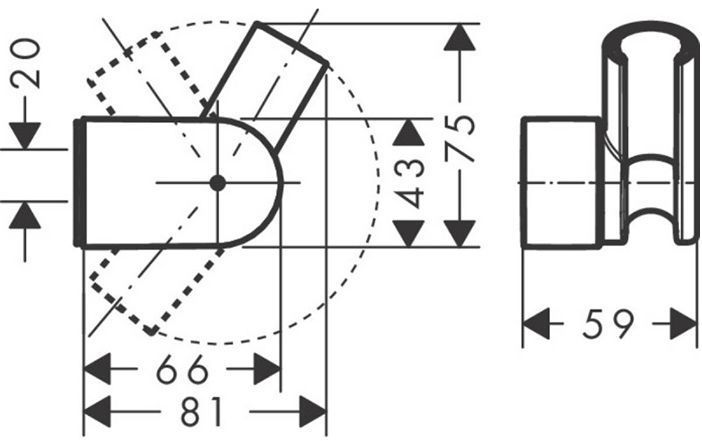 Hansgrohe Porter Vario Держатель ручного душа, настенный, цвет: хром