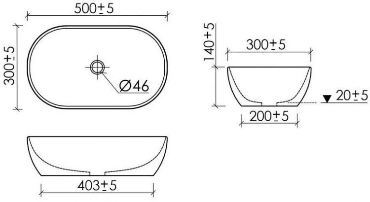 Раковина-чаша Ceramicanova Twist 50 CN12001 Белая Раковина-чаша Ceramicanova Twist 50 CN12001 Белая