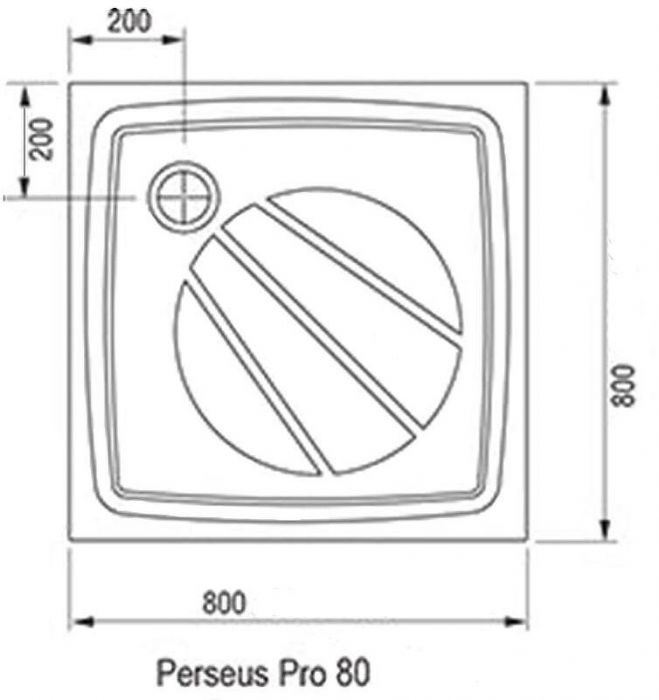Душевой поддон из искусственного камня Ravak Perseus Pro 80х80 XA034401010 Белый