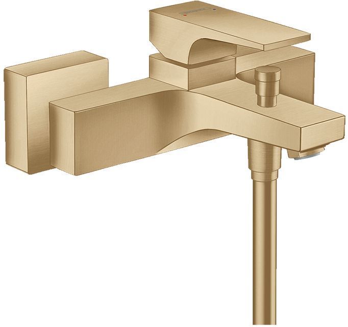 Hansgrohe Metropol Смеситель для ванны, настенный, излив: 18см, цвет: шлифованная бронза