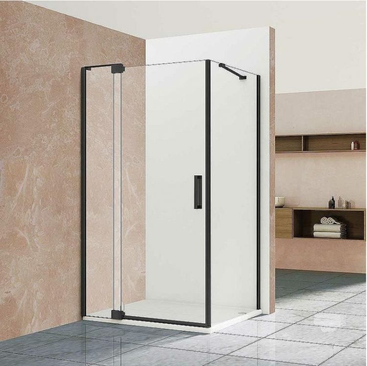 Душевой уголок Vincea Extra 110х90 VSR-1E101190CLB профиль Черный стекло прозрачное