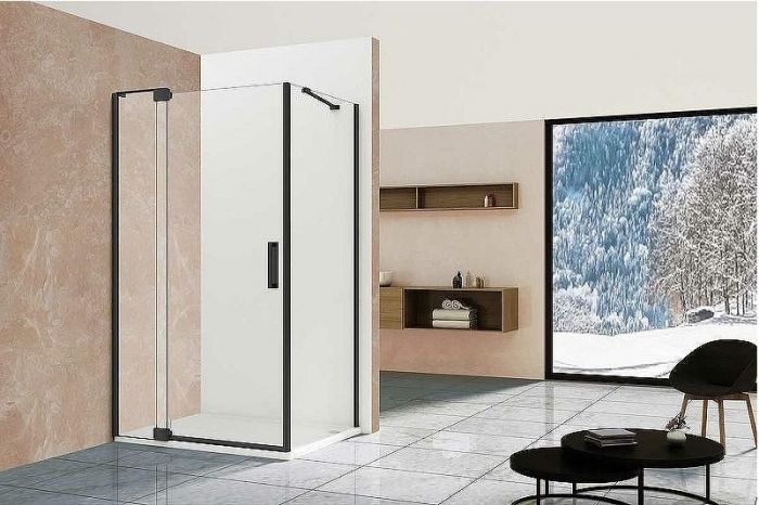 Душевой уголок Vincea Extra 110х90 VSR-1E101190CLB профиль Черный стекло прозрачное