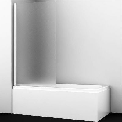Шторка на ванну WasserKRAFT Berkel 80 L 48P01-80 LM профиль Хром стекло матовое