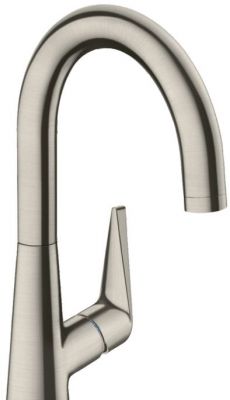 Hansgrohe Talis M51 Смеситель для кухни, на 1 отв однорычажный, поворотный излив 174мм, 1jet, h215мм, цвет: нержавейка