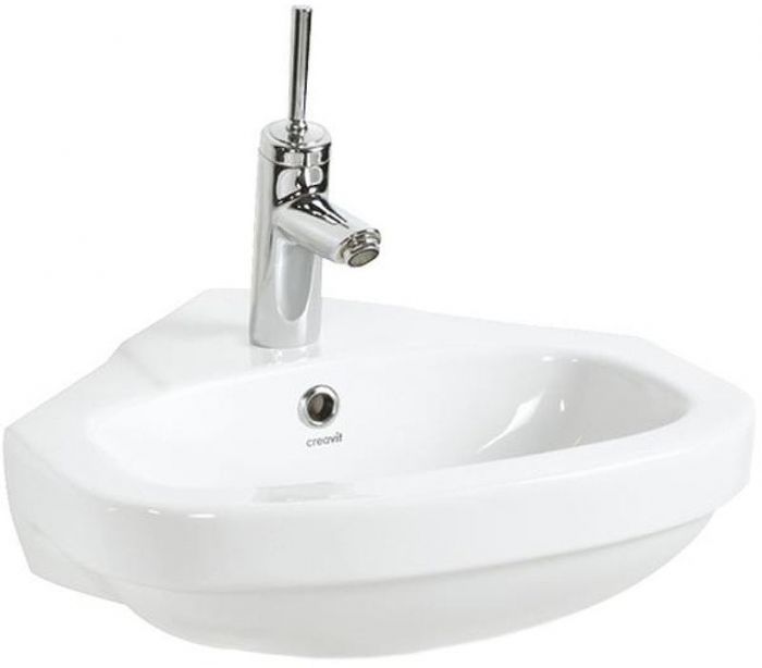 Раковина Creavit Corner 45 VT145-00CB00E-0000 угловая Белая