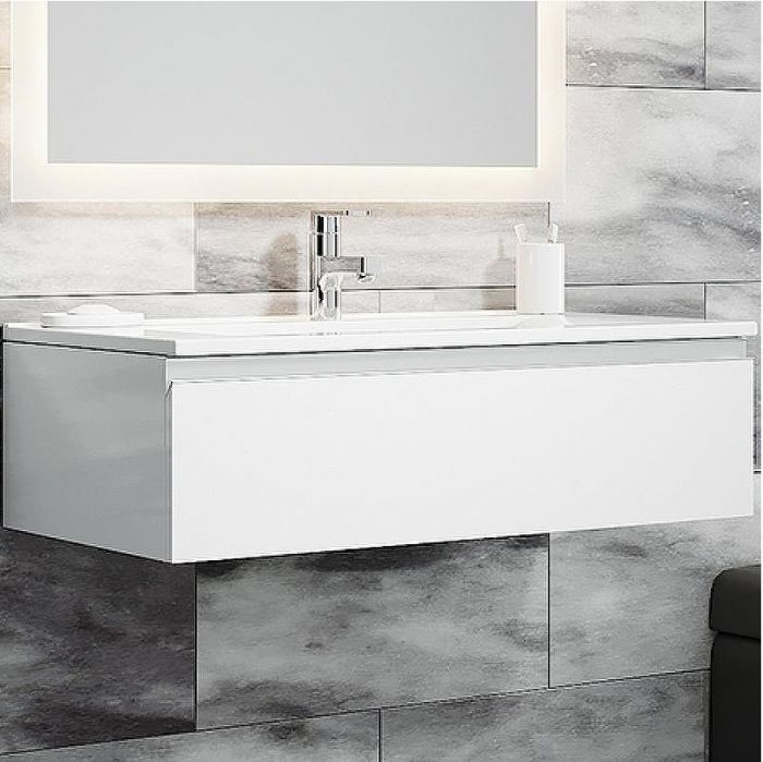 Тумба с раковиной SanVit Авеню-1 75 kavenu175w подвесная Белая глянцевая