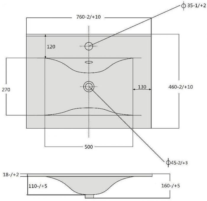 Тумба с раковиной SanVit Авеню-1 75 kavenu175w подвесная Белая глянцевая