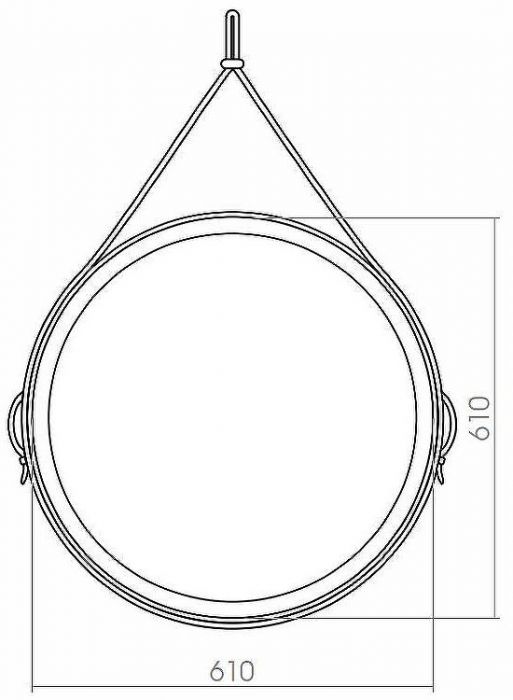 Зеркало Azario Капитан 61 LED-00002332 с сенсорным выключателем