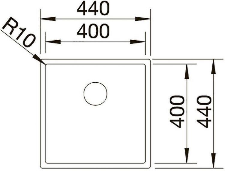 Кухонная мойка Blanco Claron 400-U 521573 Нержавеющая сталь с зеркальной полировкой