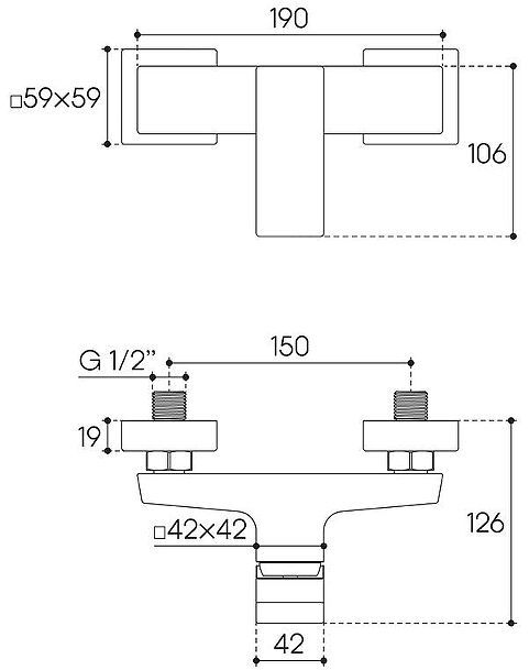 Смеситель для душа Aqueduto Claro CLA0750 цвет Шлифованное золото
