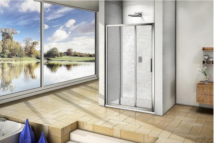 Душевая дверь Good Door Orion WTW-140-G-CH 140 профиль Хром стекло Grape