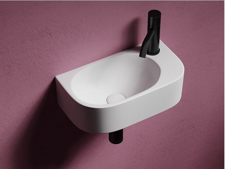 Умывальник CERAMICANOVA Element подвесной прямоугольный (чаша слева, отверстие под смеситель справа) CN6066L