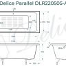 Чугунная ванна Delice Parallel 170х70 DLR220505-AS без отверстий под ручки с антискользящим покрытием