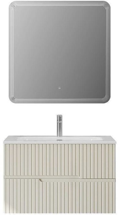 Тумба под раковину Cezares Duet-N 80 DUET-N-800-2C-SO-AS-P подвесная Альпака брашированная